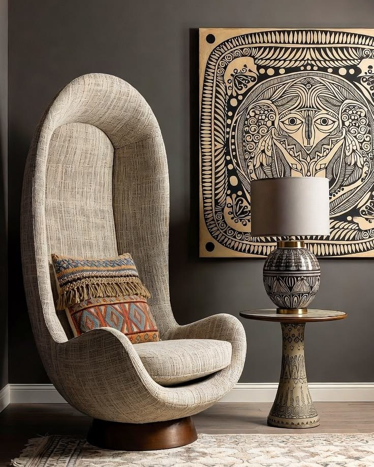 Exquisite Craftsmanship — Sage Thread Hand-crafted upholstered lounge chair at Sage Thread Bangalore