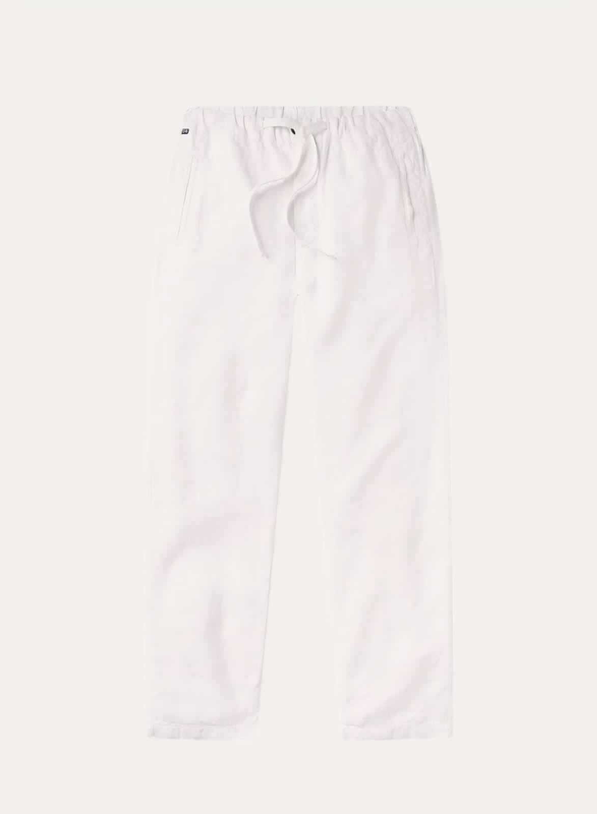 White drawstring linen trousers — Sage Thread Boutique
